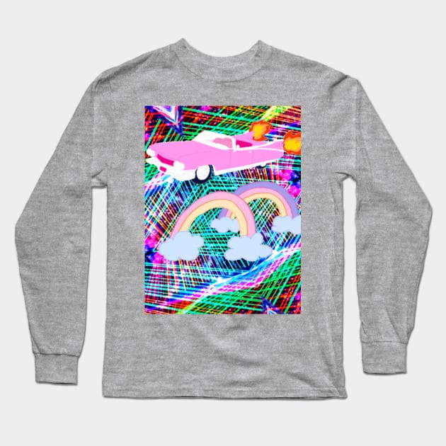 Cadillac Rainbows Long Sleeve T-Shirt by ACircusofLight